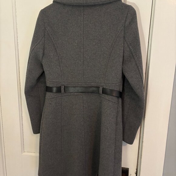 Soia & Kyo Gray Wool Blend Belted Coat - Size Small - Picture 4 of 14